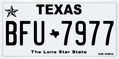 TX license plate BFU7977