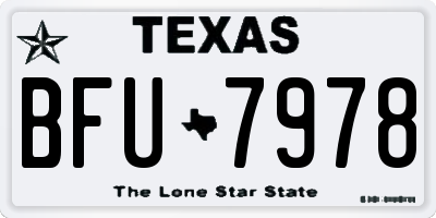 TX license plate BFU7978