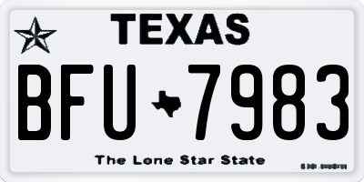 TX license plate BFU7983