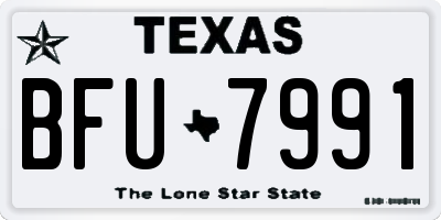TX license plate BFU7991