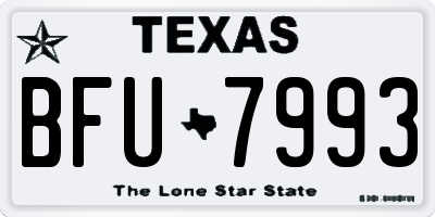 TX license plate BFU7993