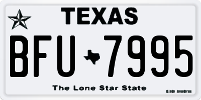 TX license plate BFU7995