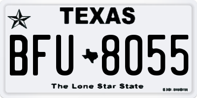 TX license plate BFU8055
