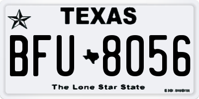TX license plate BFU8056