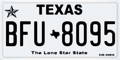TX license plate BFU8095