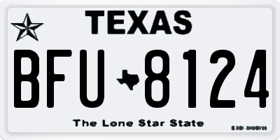 TX license plate BFU8124
