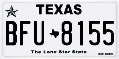 TX license plate BFU8155
