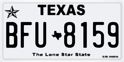 TX license plate BFU8159