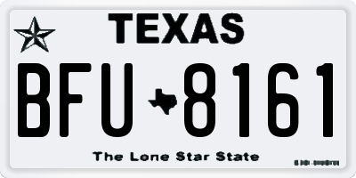 TX license plate BFU8161