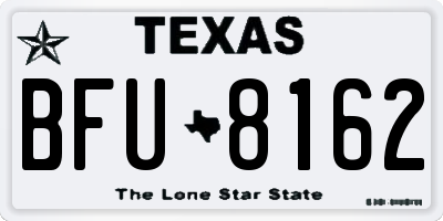 TX license plate BFU8162