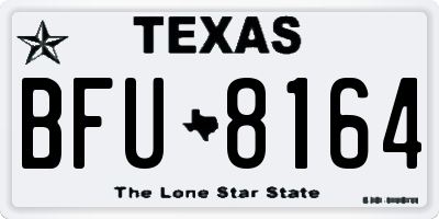 TX license plate BFU8164