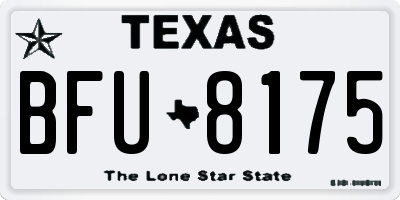 TX license plate BFU8175