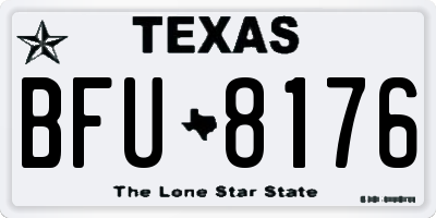 TX license plate BFU8176