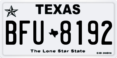 TX license plate BFU8192
