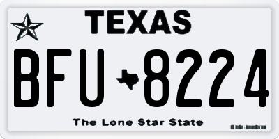 TX license plate BFU8224