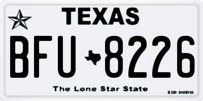 TX license plate BFU8226