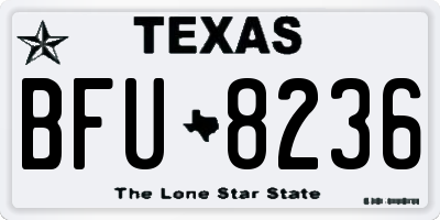 TX license plate BFU8236