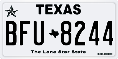 TX license plate BFU8244