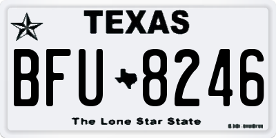 TX license plate BFU8246