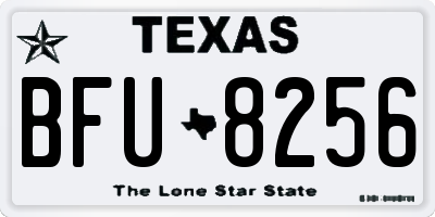 TX license plate BFU8256