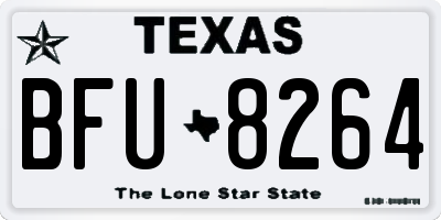 TX license plate BFU8264