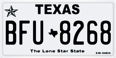 TX license plate BFU8268