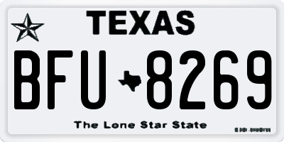TX license plate BFU8269