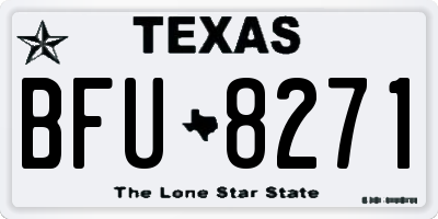 TX license plate BFU8271