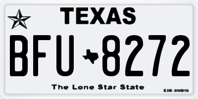 TX license plate BFU8272