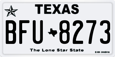 TX license plate BFU8273