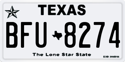 TX license plate BFU8274