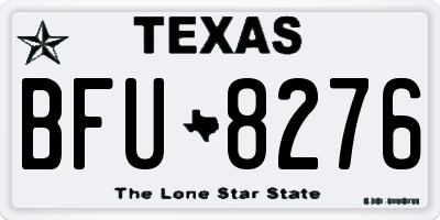 TX license plate BFU8276