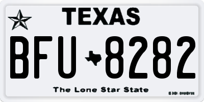 TX license plate BFU8282