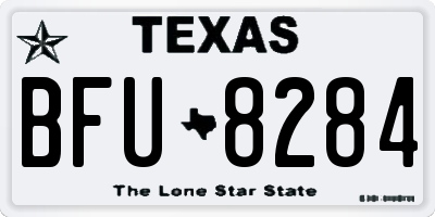 TX license plate BFU8284