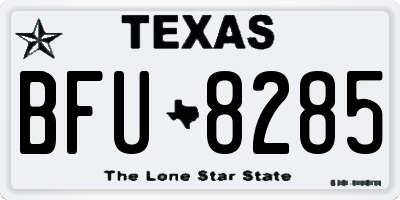 TX license plate BFU8285