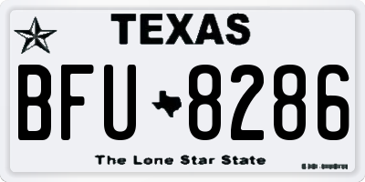 TX license plate BFU8286