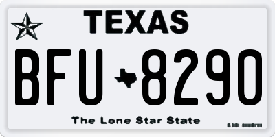 TX license plate BFU8290