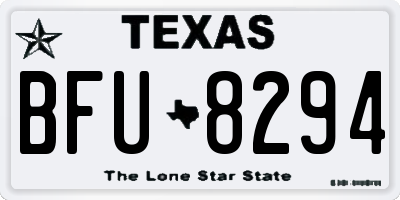 TX license plate BFU8294