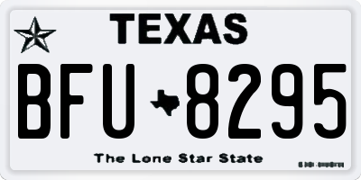 TX license plate BFU8295