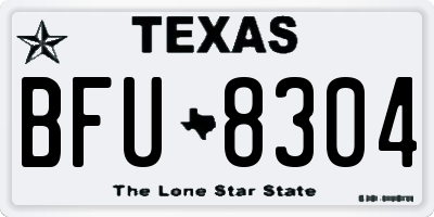 TX license plate BFU8304