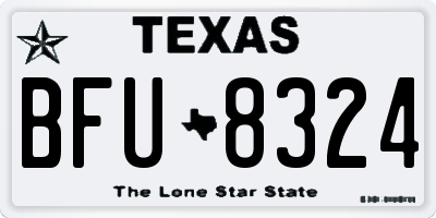 TX license plate BFU8324