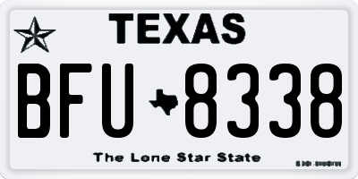 TX license plate BFU8338
