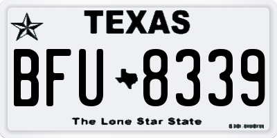 TX license plate BFU8339