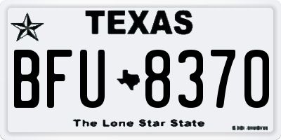 TX license plate BFU8370