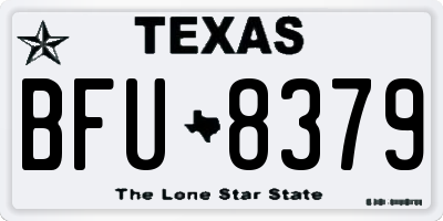 TX license plate BFU8379