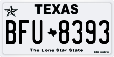 TX license plate BFU8393