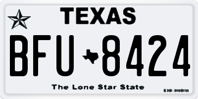 TX license plate BFU8424