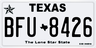 TX license plate BFU8426