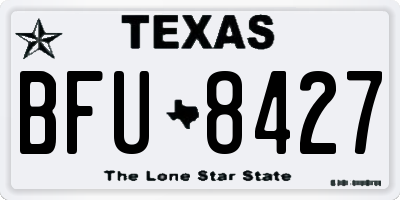 TX license plate BFU8427