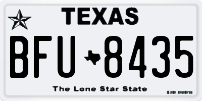 TX license plate BFU8435